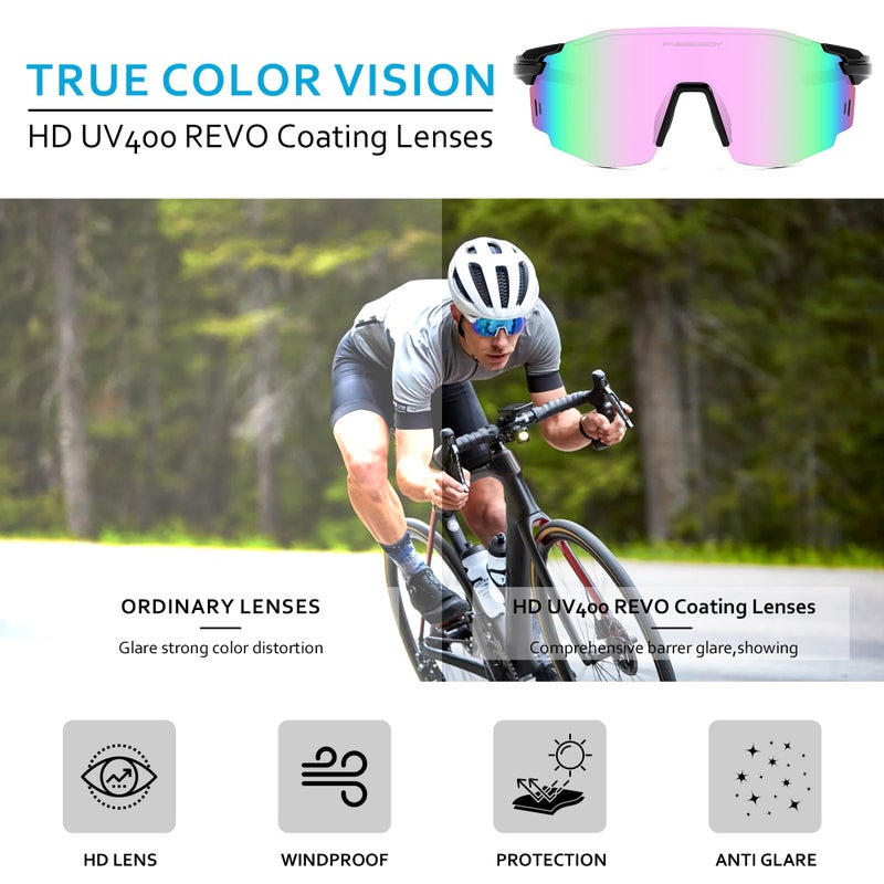 FEISEDY Rimless Sports Sunglasses for Men Women Tr90 Frame for Cycling Fishing Running B0116 - Image 2