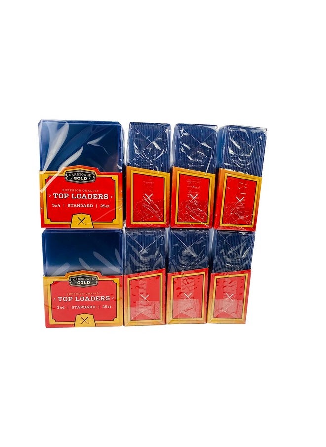 Cardboard Gold - Top Loaders For Cards (8 Packs Of 25Ct) Premium Baseball Card Protectors Sports Card Holder Hard Plastic Card Sleeves Trading Card Case Card Protector For Toploaders Storage - Image 1