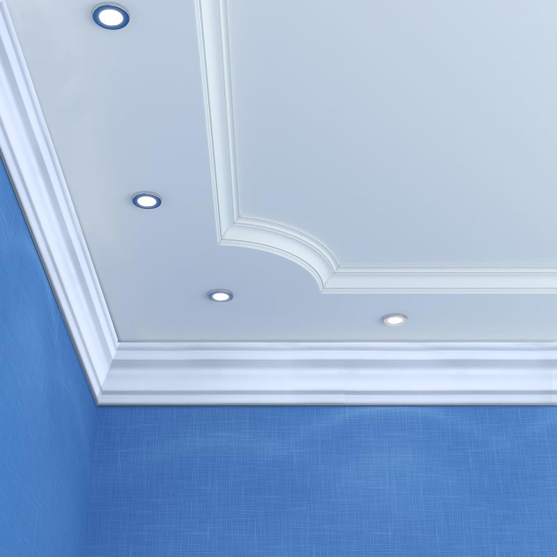 Pushglossy 5 Pcs Peel and Stick Ceiling Crown Molding Trim Total 16.4 ft Length 2" Wide Self-Adhesive Crown Molding Polystyrene Foam Ceiling Trim for DIY Wall Home Hotel Indoor Corner Craft Decor - Image 5