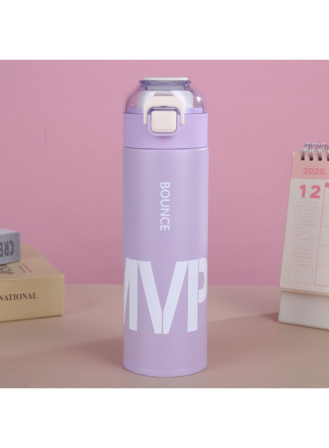 New 316 Stainless Steel Insulated Cup, Portable Star-shaped Bounce Cup, Outdoor Sports Large-capacity Straight Cup