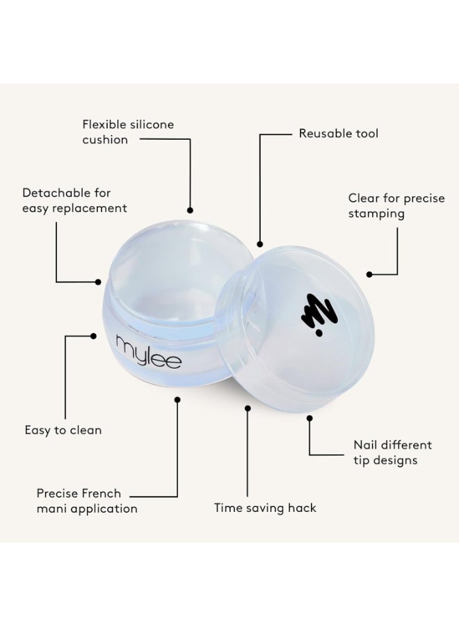 مايلي ختم جيلي من Stamp It Out مع وسادة سيليكون شفافة لختم أظافر فرنسية خالية من العيوب - Image 2