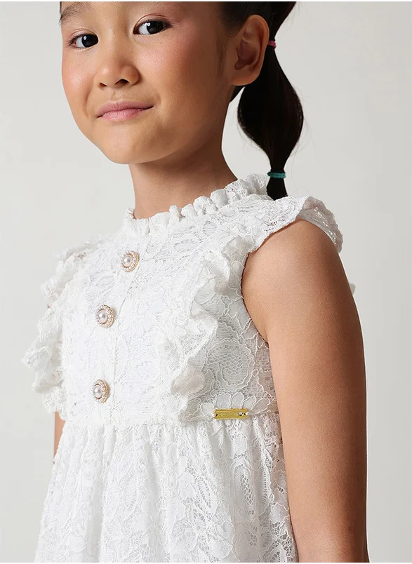 ون فرايدي One Friday Off White Lace Dress