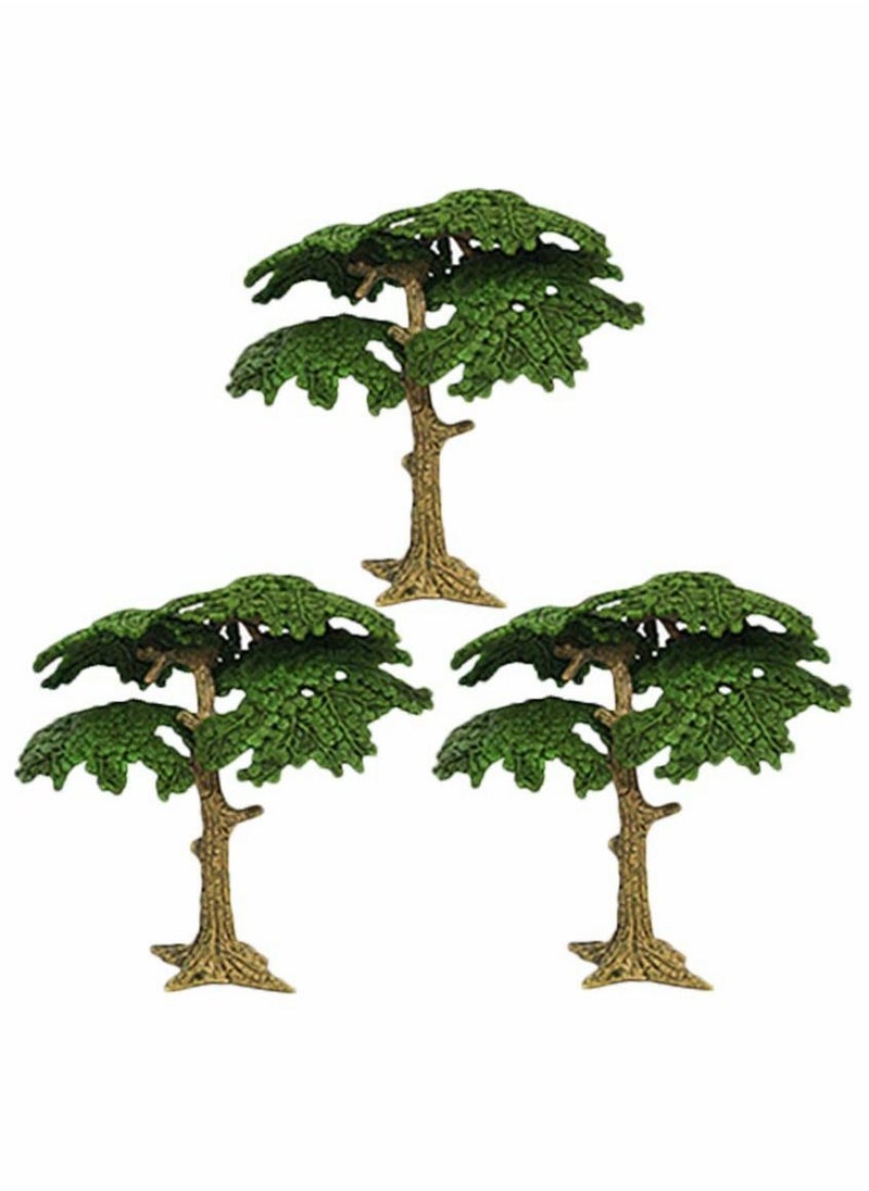SYOSI - Tree Model Artificial Fake Mini Miniature Trees Train Railways Landscape Scenery Decoration Pine Cypress for DIY Craft 3pcs - Image 1