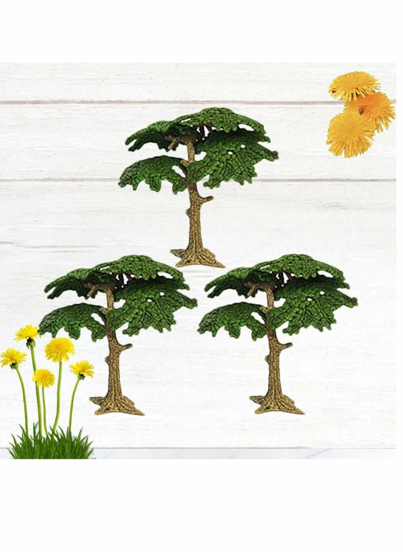 SYOSI - Tree Model Artificial Fake Mini Miniature Trees Train Railways Landscape Scenery Decoration Pine Cypress for DIY Craft 3pcs - Image 1