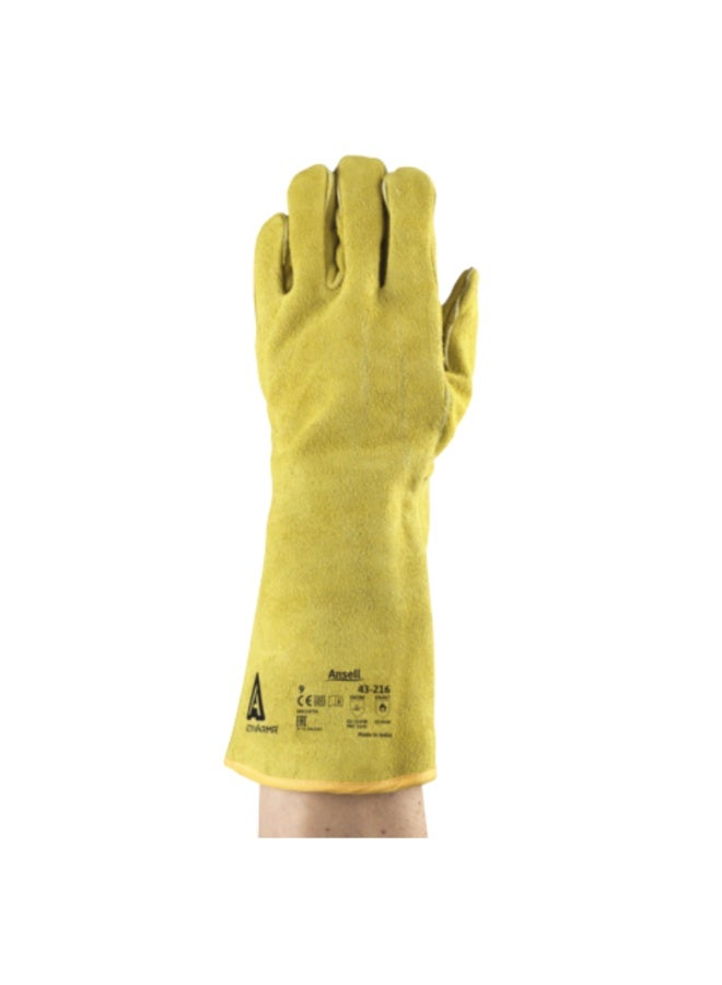 Ansell Healthcare ctivArmr 43-216 Heavy-Duty Heat & Welding Safety Gloves - Premium Leather with Kevlar Stitching & Long Cuff - Image 1