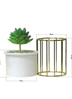 AIWANTO 2 Pcs Artificial Decoration Flower Pots Decor Home Table Flower Hanging Flower Pots Artificial  - Image 3