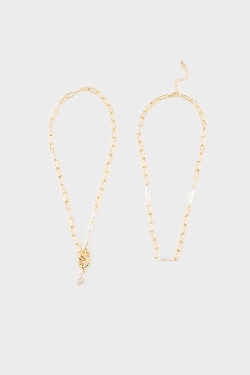 DeFacto Gold Woman Woman 2 Piece Necklace Set Casual - Image 3