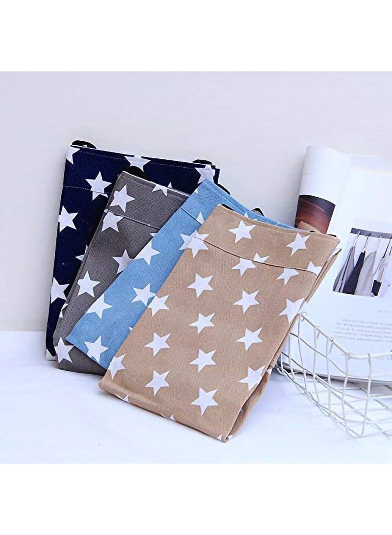 نيبمينينت Women's Apron with Two Pockets Fashion Star Pattern Cotton & Canvas Aprons for Women Chef kitchen, Cooking, Grill and Baking (Blue) - Image 4