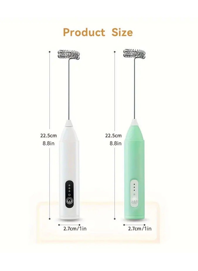 جلوسكي الكهربائية الحليب الرغوة اليدوية USB القابلة لإعادة الشحن القهوة الرغوة مع الغز المقاوم للصدأ، 3 سرعة قابلة للتعديل الرغوة صانع القهوة، اللاتيه، الكابوتشينو، الشوكولاته الساخنة، ماتشا، البيضة - Image 3