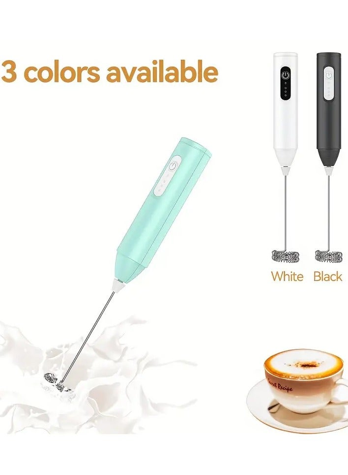 جلوسكي الكهربائية الحليب الرغوة اليدوية USB القابلة لإعادة الشحن القهوة الرغوة مع الغز المقاوم للصدأ، 3 سرعة قابلة للتعديل الرغوة صانع القهوة، اللاتيه، الكابوتشينو، الشوكولاته الساخنة، ماتشا، البيضة - Image 5