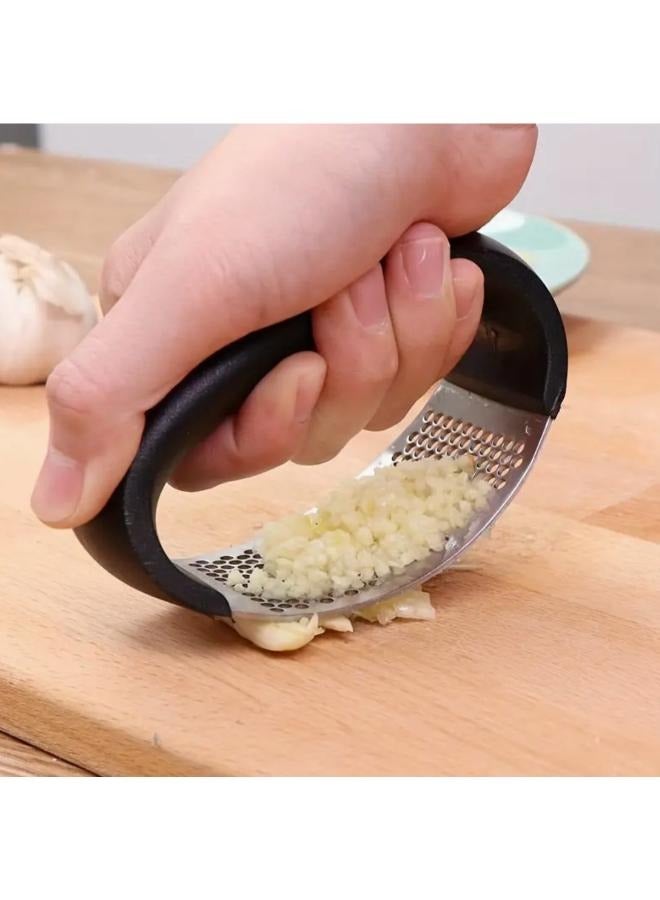 Premium Stainless Steel Garlic Press - Easy-to-Use, Durable Kitchen Gadget for Perfectly Crushed and Minced Garlic - Image 4