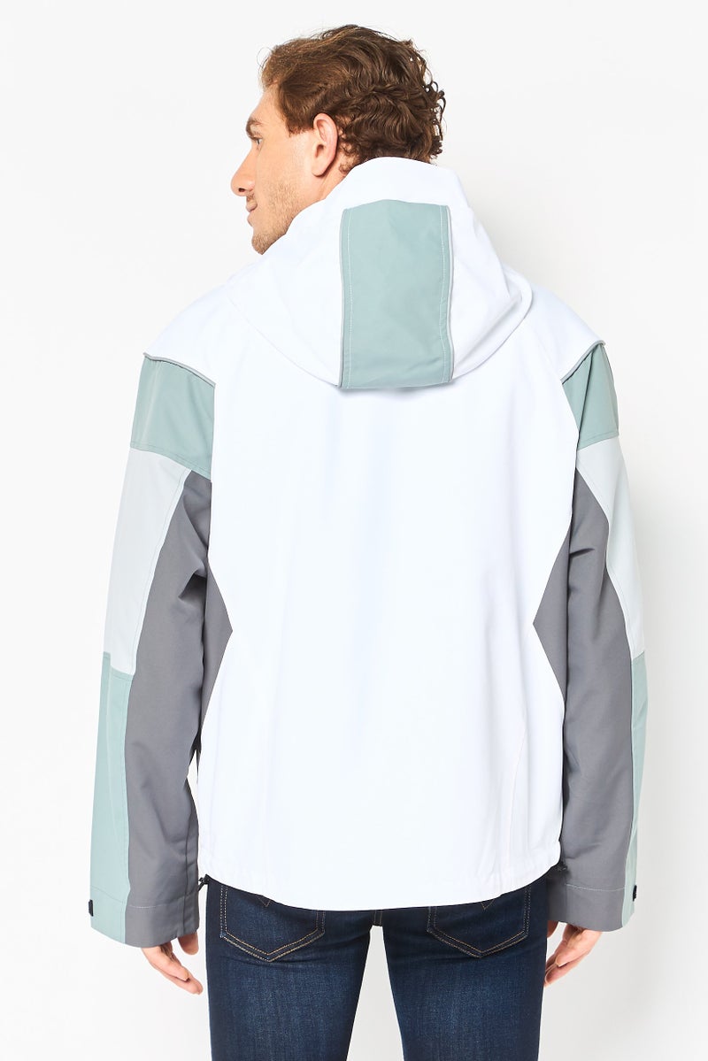 SELECTED Men Colorblock Long Sleeve Parka Jacket, Multicolor - Image 2