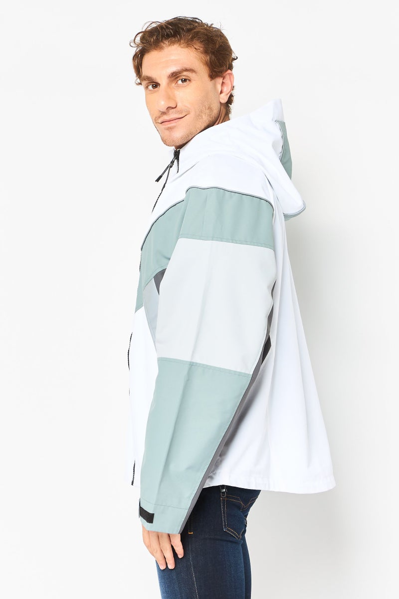 SELECTED Men Colorblock Long Sleeve Parka Jacket, Multicolor - Image 3