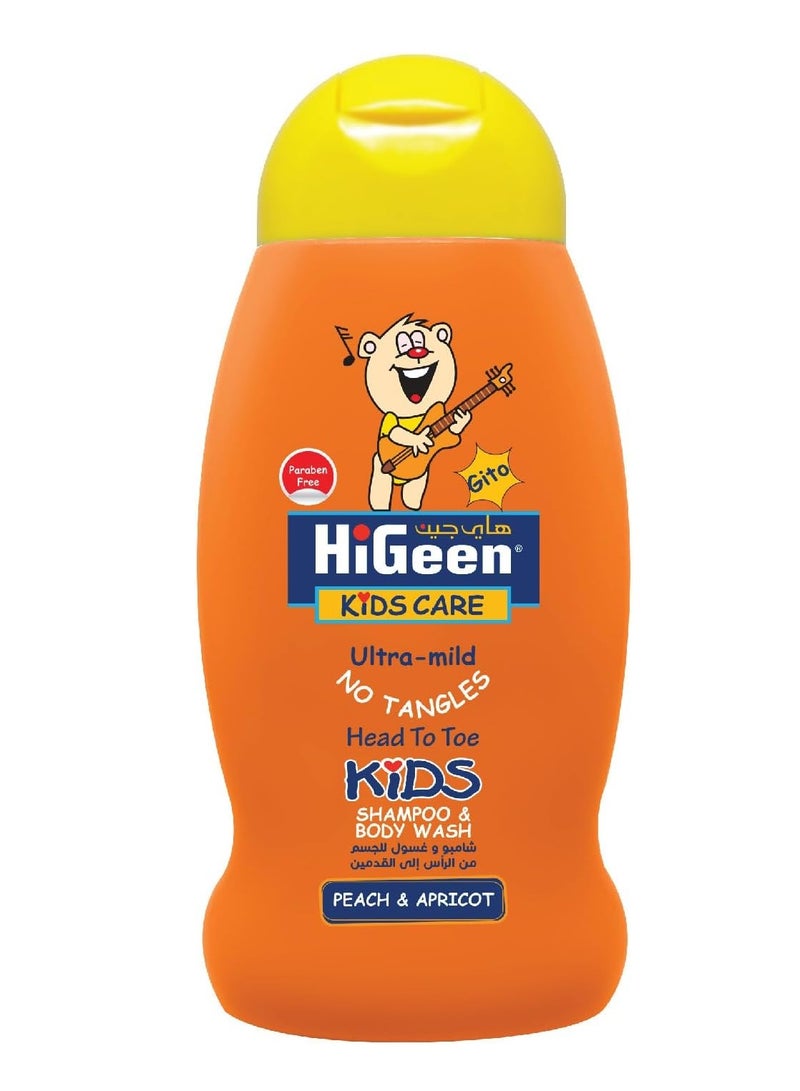 Higeen Getto Baby Shampoo and Body Wash Peach & Apricot - 250 ml