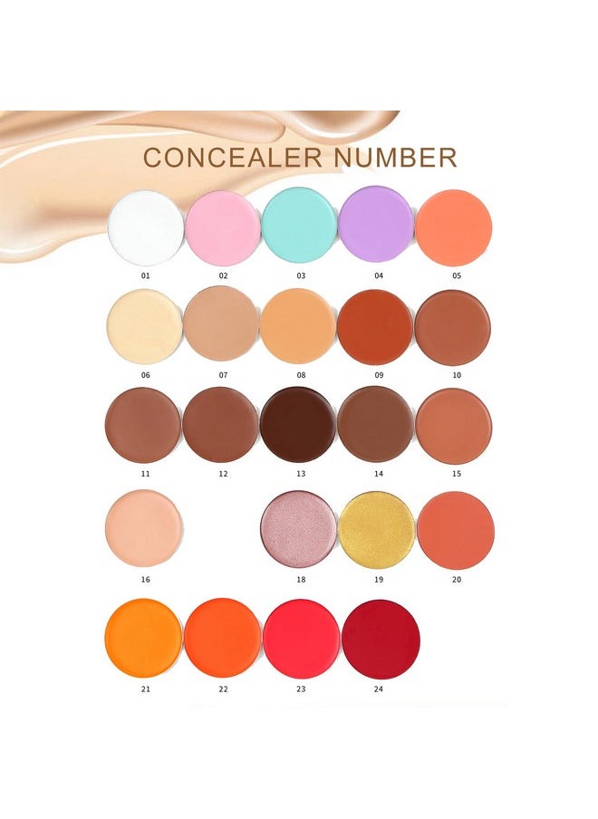 Vodisa - Cream Concealer Corrector Correcting Contour Makeup Set Under Eye Concealer Cream Kit For Dark Circles And Blemish 14 - Image 1