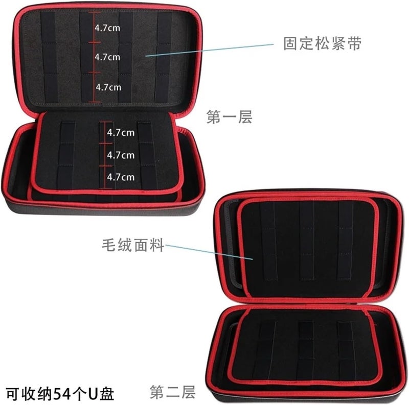 1 Pcs 60 Slots Large Capacity USB Flash Drive Stick Carrying Case Thumb Memory Electronic - Image 2