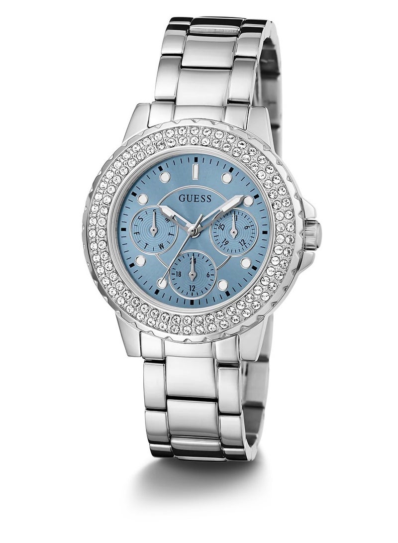 GUESS ساعة يد نسائية أنالوج دائرية من الفولاذ المقاوم للصدأ GW0410L1 - 36 مم - Image 2