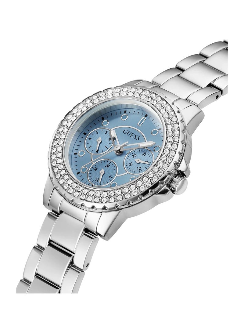 GUESS ساعة يد نسائية أنالوج دائرية من الفولاذ المقاوم للصدأ GW0410L1 - 36 مم - Image 3