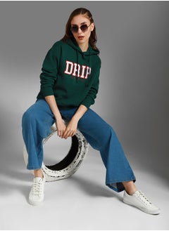 HIGH STAR Women Green Sweatshirt  - Image 3