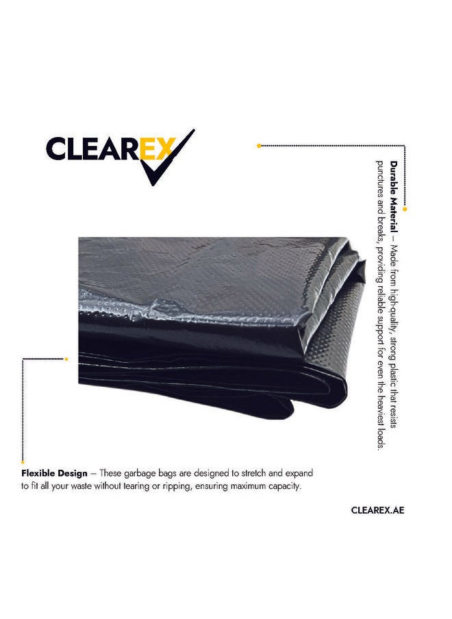 Generic Heavy Duty Flat Garbage Bags, Large, 50 Gallons, 12 Bags, 80x110cm  - Image 5