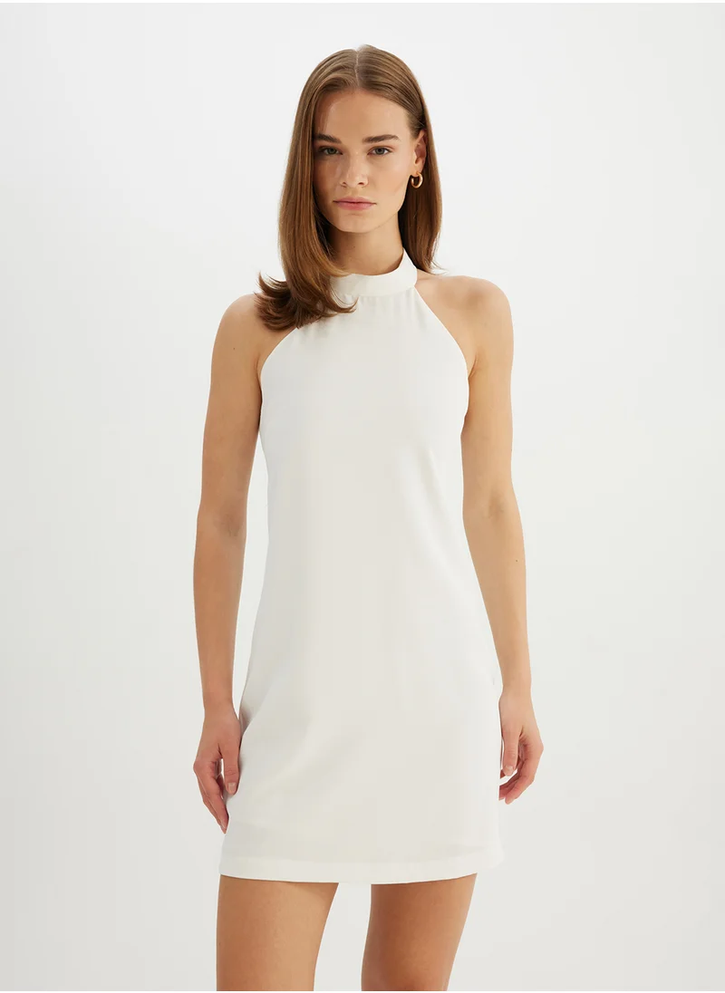 ديفاكتو A-Line Basic Crepe Sleeveless Mini Dress