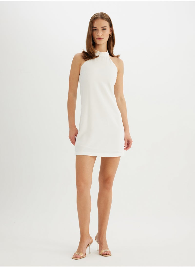 DeFacto A-Line Basic Crepe Sleeveless Mini Dress  - Image 5