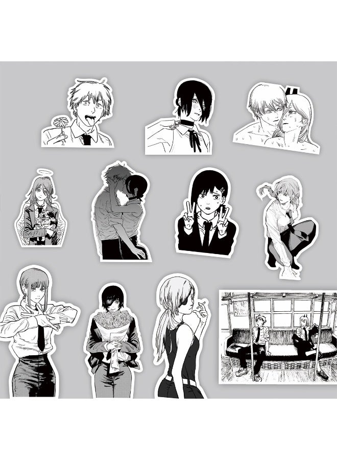 NIBEMINENT 75 Pcs Cartoon Chainsaw Man Deco Kit Waterproof Stickers, High Definition Printing Bright Colors, Suitable for Laptop Skateboard Luggage Water Bottle Guitar DIY - Image 2