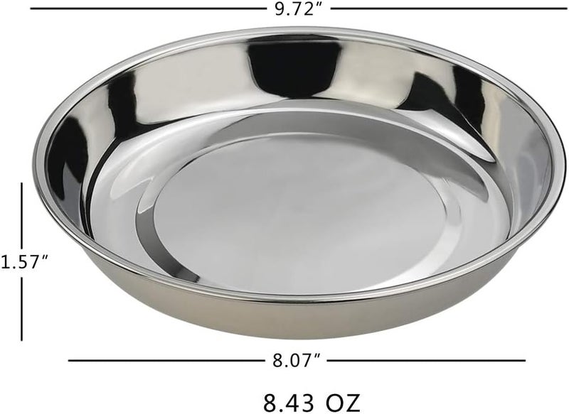 Eagrye 4Pack Stainless Steel Dinner Plates Dish Round Plate - Image 2