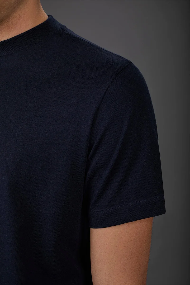 Doppelganger Blue Men's short-sleeved T-shirt in 100% cotton jersey - Dk Blue for Men | Best Price UAE