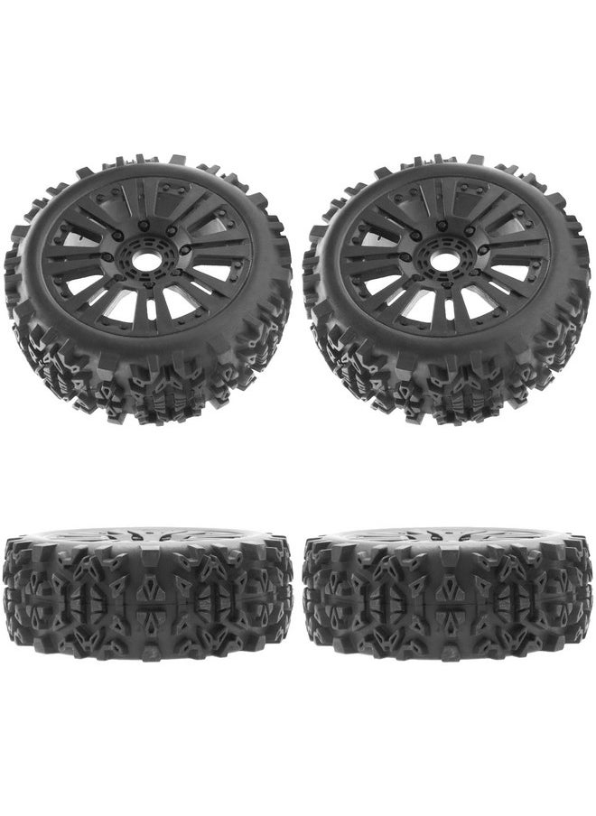 Vgoohobby - 1/8 Rc Buggy Tires 17Mm Hex Wheels Rims & Rubber Tires Compatible With Arrma Typhon 6S 3S Talion 6S Team Losi Hpi 1/8 Rc Car 4Pcs - Image 1