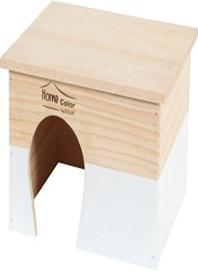 ZOLUX RECTANGULAR HOME COLOR WOODEN HOUSE - LARGE/WHITE 