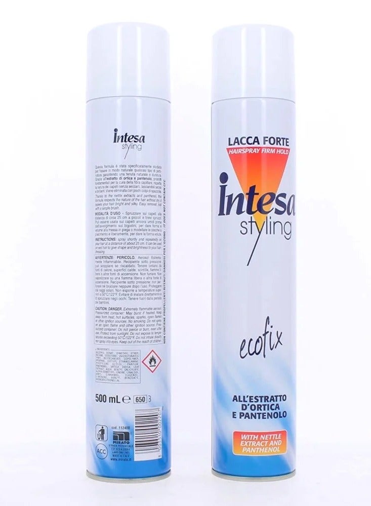 INTESA Hairspray  Hold Intesa Styling  Ecofix  500Ml - Image 2