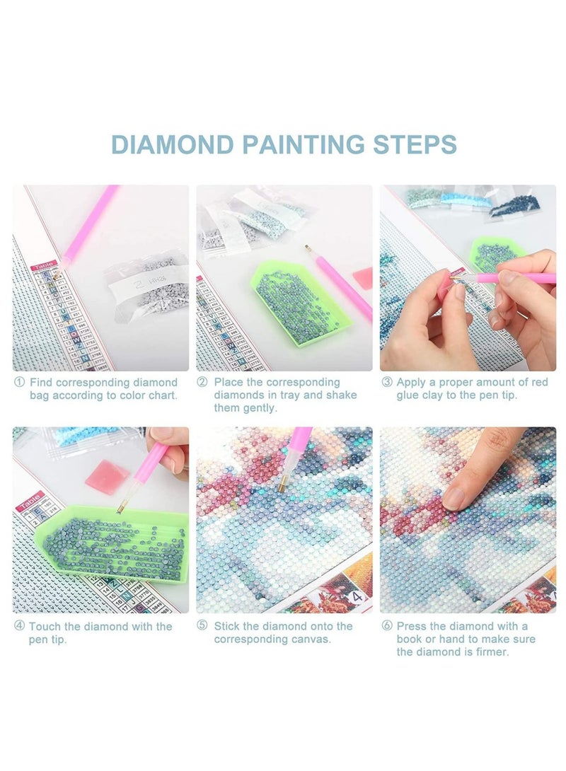 Captaintech Diamond Painting Kits 5D for Adults DIY Round Full Drill Diamond Art Kit Crystal Rhinestone Embroidery Pictures Diamond Arts Craft for Home Wall Decor Piano Girl - Image 5