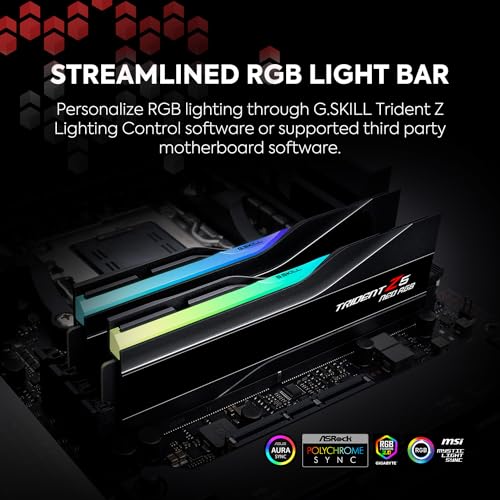 G.SKILL Trident Z5 Neo RGB Series DDR5 RAM (AMD Expo & Intel XMP 3.0) 64GB (2x32GB) 6000MT/s CL36-36-36-96 1.35V Desktop Computer Memory U-DIMM - Matte Black (F5-6000J3636F32GX2-TZ5NR) - Image 3