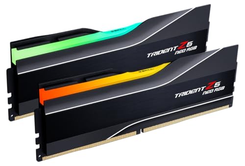 G.SKILL Trident Z5 Neo RGB Series DDR5 RAM (AMD Expo & Intel XMP 3.0) 64GB (2x32GB) 6000MT/s CL36-36-36-96 1.35V Desktop Computer Memory U-DIMM - Matte Black (F5-6000J3636F32GX2-TZ5NR) - Image 1