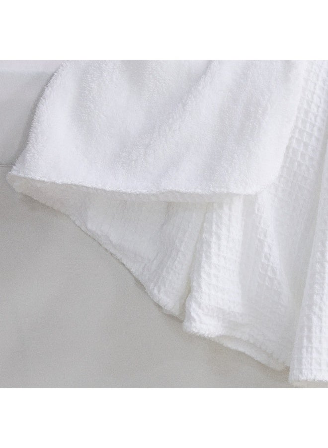 Home Box بطانية كوين مزدوجة الطبقات بتصميم وافل هادئ 200 x 220 سم - Image 4