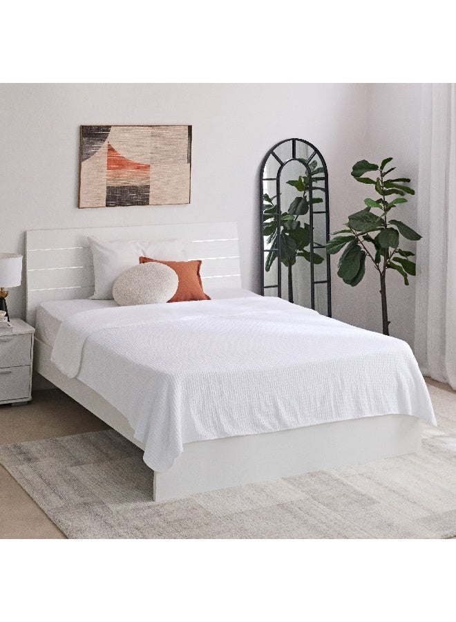 Home Box بطانية كوين مزدوجة الطبقات بتصميم وافل هادئ 200 x 220 سم - Image 2