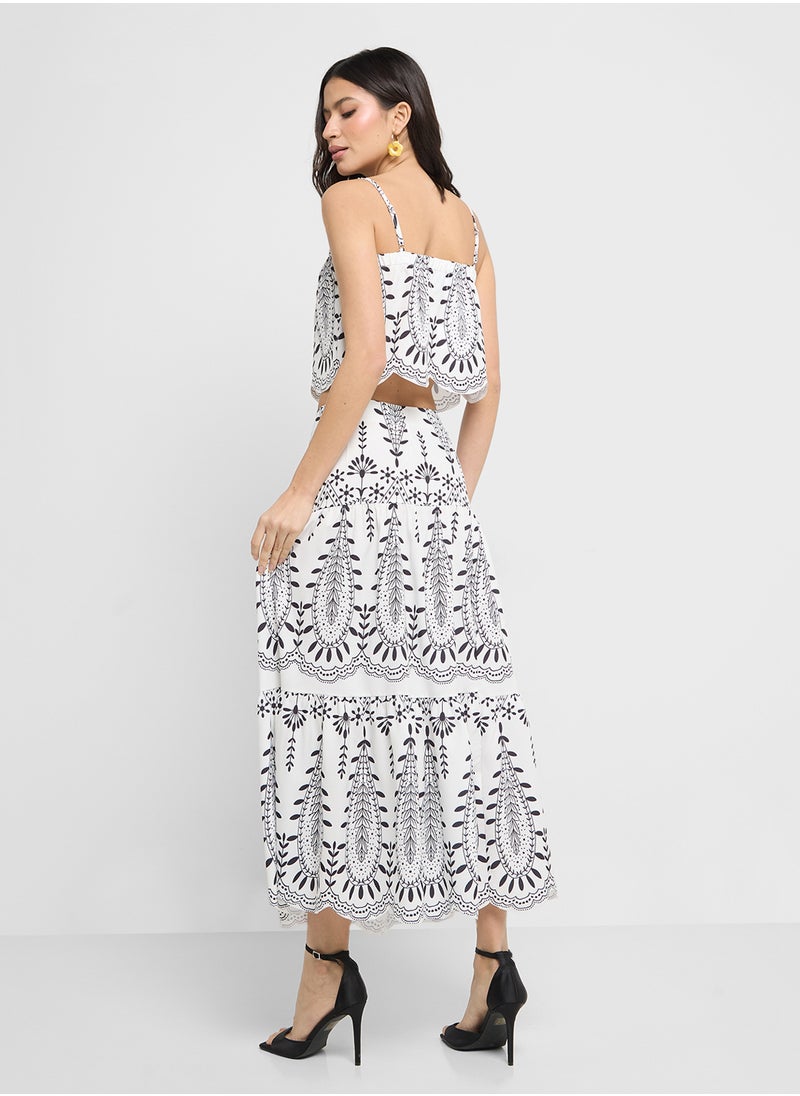 ELLA - Scallop Hem Top & Skirt Set - Image 1