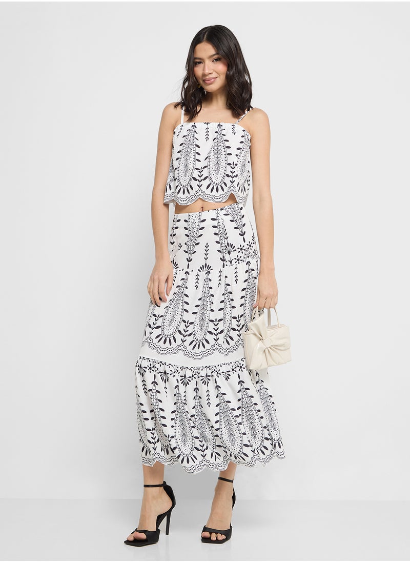 ELLA - Scallop Hem Top & Skirt Set - Image 1