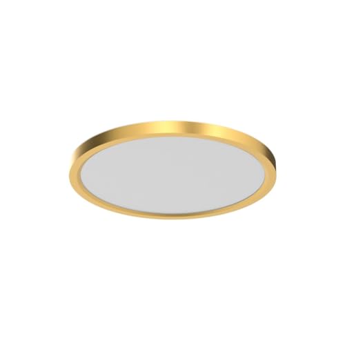 LEDLightsWorld 9 Inch Gold LED Flush Mount Ceiling Light, 5000K Daylight White Low Profile LED Ceiling Light, 18W 1800LM, Round Slim Flat Ceiling Lights Fixture for Closets Bedroom Hallway Stairwells Porch - Image 4