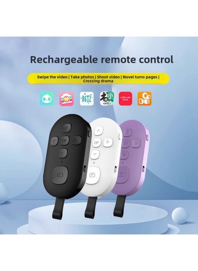 Shake Voice Remote Control Wireless Camera Controller Mobile Phone Multi-function Bluetooth Self-timer Page Turning Click Shutter Artifact-Color:Mobile Phone Bluetooth Remote Control-pink-1 Piece (packed In Bags) Essential For Stocking Up - Image 1