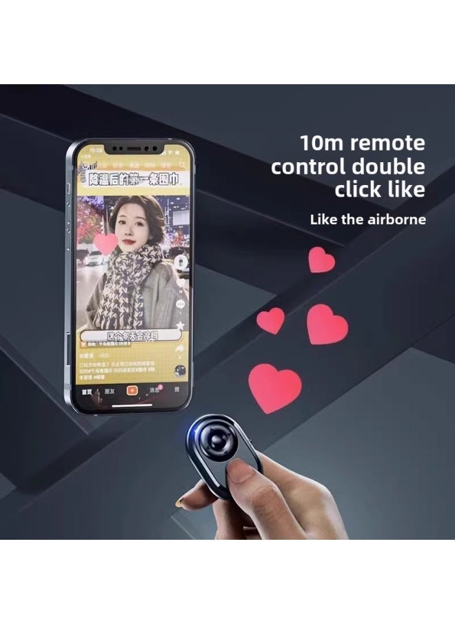 Shake Voice Remote Control Wireless Camera Controller Mobile Phone Multi-function Bluetooth Self-timer Page Turning Click Shutter Artifact-Color:Mobile Phone Bluetooth Remote Control-pink-1 Piece (packed In Bags) Essential For Stocking Up - Image 3