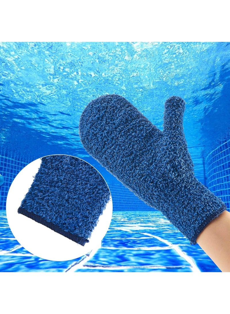 Barakah Pool Cleaning Mitts, 2 Pairs Spa and Pool Scrubbing Gloves, Durable Reusable Cleaning Mitts for Swimming Pools Hot Tubs Spa Surfaces, Non-Scratch Soft Scrub Care for Easy Maintenance, Blue - Image 4