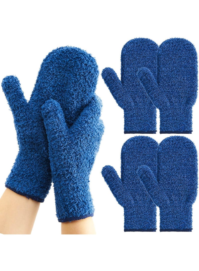 Barakah Pool Cleaning Mitts, 2 Pairs Spa and Pool Scrubbing Gloves, Durable Reusable Cleaning Mitts for Swimming Pools Hot Tubs Spa Surfaces, Non-Scratch Soft Scrub Care for Easy Maintenance, Blue - Image 1