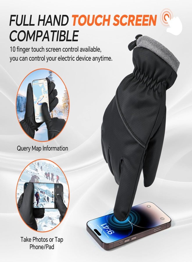 Rsebly Winter Gloves Waterproof Windproof for Mens Women, Thermal Warm Gloves for Cold Weather, Insulated Snow Gloves for Touch Screen Skiing Cycling Running Driving Snowboarding Fishing Outdoor M - Image 5