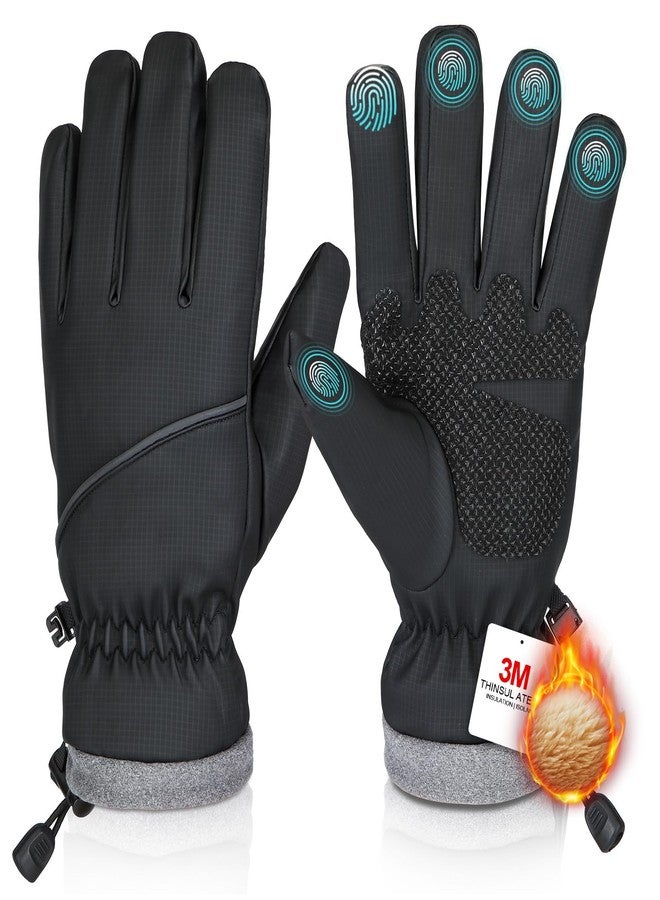 Rsebly Winter Gloves Waterproof Windproof for Mens Women, Thermal Warm Gloves for Cold Weather, Insulated Snow Gloves for Touch Screen Skiing Cycling Running Driving Snowboarding Fishing Outdoor M - Image 1