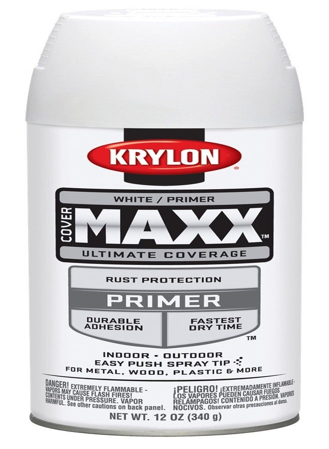 Krylon K09188000 COVERMAXX Primer, White, 12 Ounce - Image 1