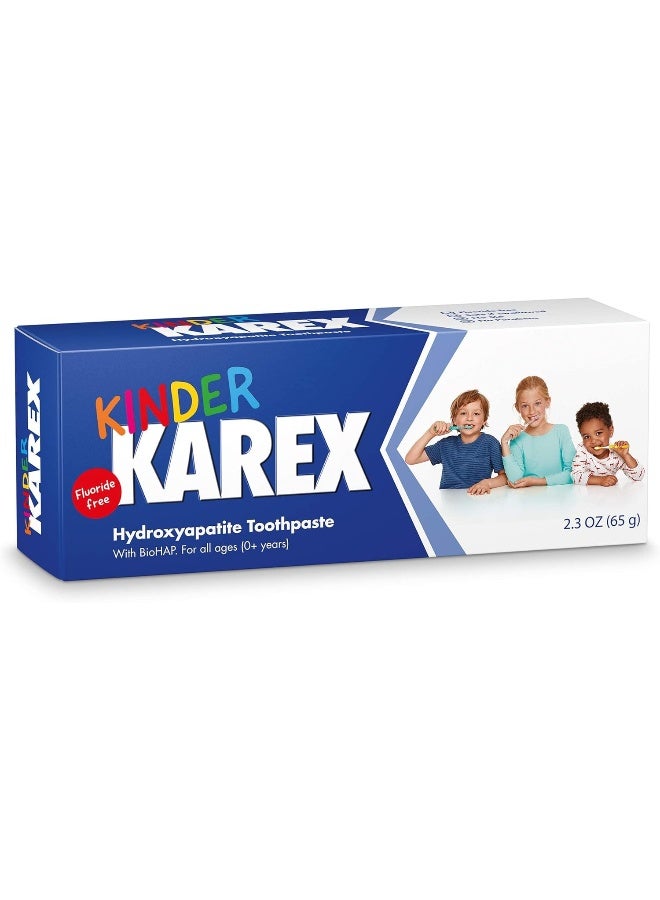 KAREX معجون أسنان كيندر كاريكس هيدروكسيباتيت للأطفال الصغار | خالي من الفلورايد | مختبر سريرياً | 2.3 أونصة - Image 5