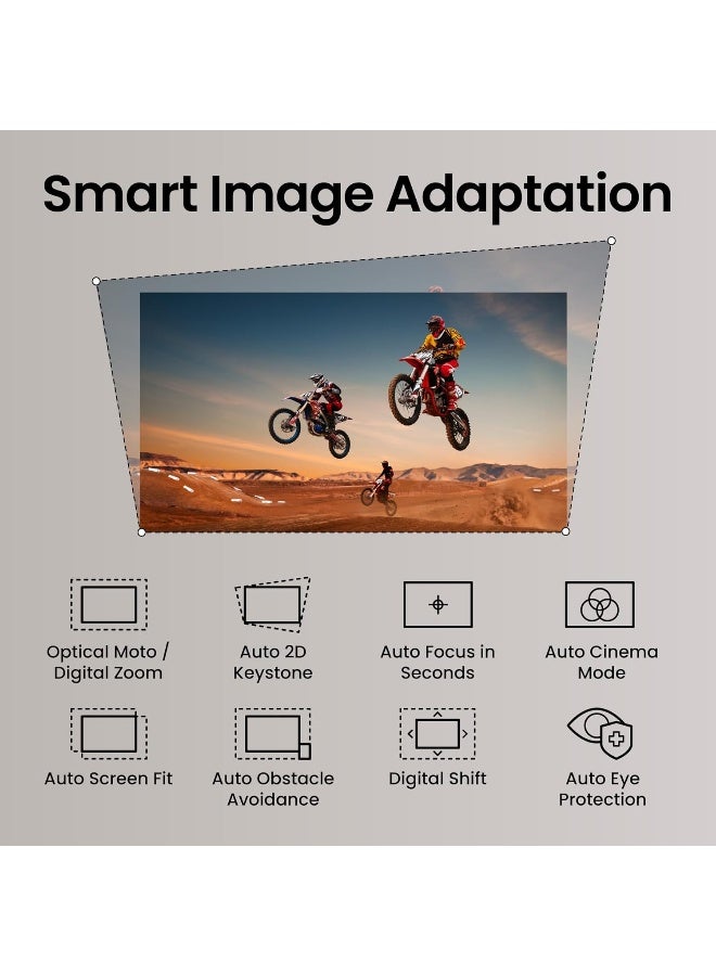 بين كيو بروجيكتور الترفيه المنزلي TK705i بدقة 4K HDR، 3000 لومن ANSI، جوجل تي في، نتفليكس، زمن استجابة منخفض، ضبط تلقائي للصورة، زوم بصري، HDMI 2.1، شاشة كبيرة 150 بوصة، MEMC، HDR 10+ المملكة العربية السعودية - ضمان 2 سنة - Image 3