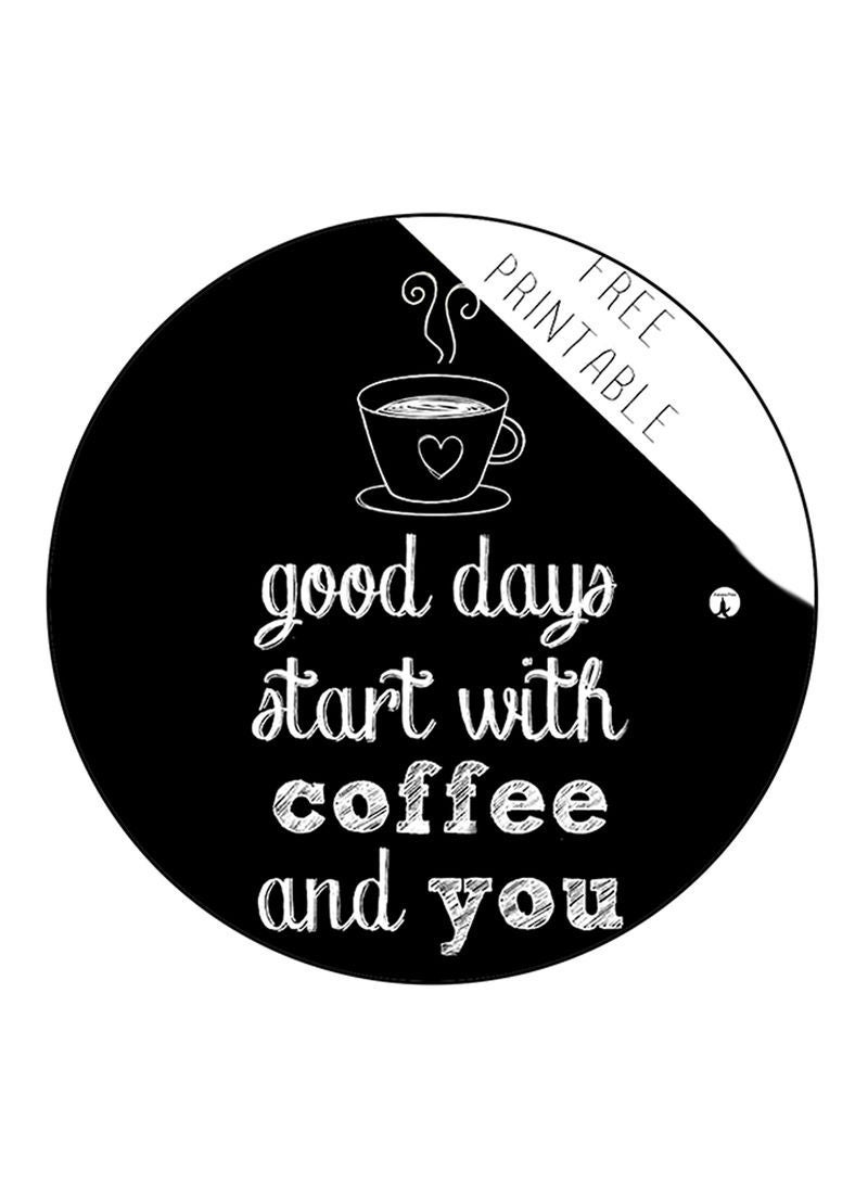 RKN English Phrases Printed Fridge Magnet  Round  Multicolour - Image 1